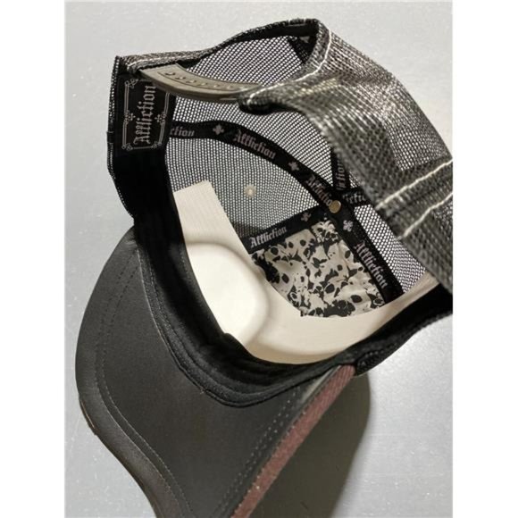 Affliction X Ozzy Osborne Vintage New Double Skull Brown Hat Adult OSFM Trucker - Picture 6 of 6